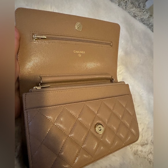 Chanel 23B Dark Beige Wallet on Chain WOC with gold hardware - Picture 3 of 7